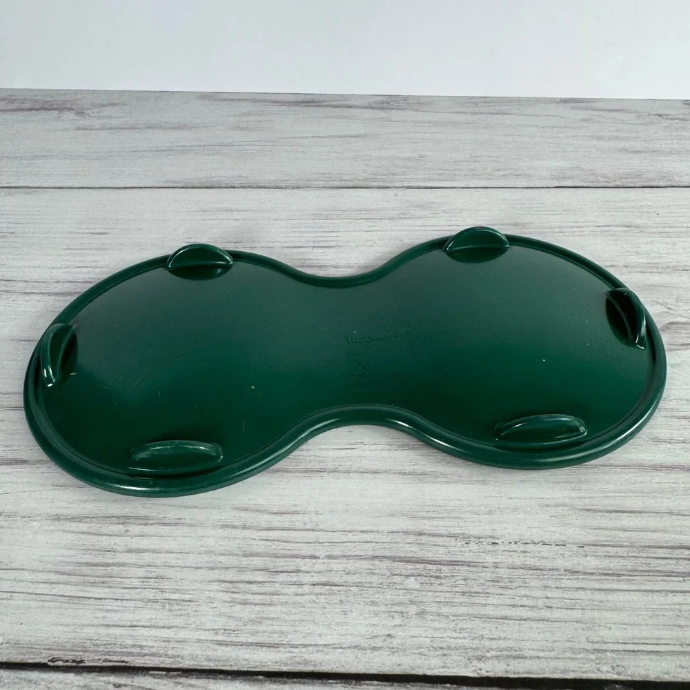 Vintage Tupperware Hunter Green Double Spoon Rest Holder 2763A-6 Kitchen Tool